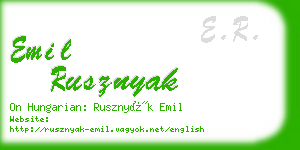 emil rusznyak business card
